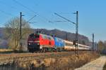 Am 1. Januar 2020 bespannen 218 499 und 218 055 (218 458) von Press IC 118 bis Stuttgart Hbf. Aufgenommen zwischen Westerstetten und Lonsee.