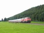 218 194 ereicht mit dem kleinen IC Nebelhorn in wenigen Sekunden Altstdten. Bald hat er auch seinen Endpunkt, Oberstdorf erreicht.