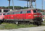 218 436 am 09.09.21 im Bw Ulm.