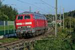 218 483-6 von Lindau in Richtung Hergatz fahrend am 24.09.2021 bei Bodolz