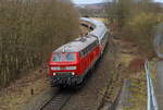Am 09.02.2022 wurde für den Fernverkehr zwischen Gera und Gotha nicht die 245 sondern eine 218 eingesetzt.