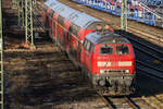 D-DB 218 424-0 zog am 14.01.2026 ihren RE 2 (RE 56859) von Lübeck Hbf (AL) nach Bad Kleinen (WK). Hier am Lübecker Hgbf (ALR).