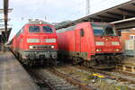 218 397-8+101 134 mit IC 2263(Binz-Hamburg)bei der Ausfahrt im Rostocker Hbf.16.01.2026