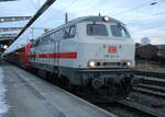 218 341-6 mit IC 2261(Rostock-Hamburg)am 01.02.2026 im Rostocker Hbf. 