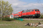 218 416 mit einem Regio aus Regensburg am 16.04.26 bei Feldmoching.