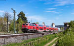 218 403 mit dem RE 4861 (Hof Hbf - M�nchen Hbf) im Bahnhof Nabburg 30.4.26