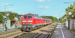 218 192 hatte am 4.9.06 zwei modernisierte „Silberlinge“ am Haken, als sie um 16:32 Uhr in Reichenschwand anhielt.