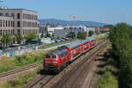 Seit Anfang Juni ist wieder eine Dosto-Garnitur samt 218 auf der pf�lzischen Maximiliansbahn unterwegs.