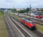 DB Regio, 218 403-4 ( 9280 1218 403-4 D-DB ) beim umsetzen in Hof am 13.6.2026