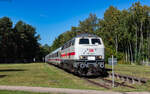 218 341 und 218 330 (Zugschluss) mit dem IC 1624  Sperber  (Dortmund Hbf - Hannover Hbf) in Munster Emminger Weg 25.9.26