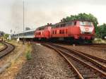 218 116-2 und 218 171-2 mit IR 2176 Gttingen-Flensburg bei Schleswig am 12-07-1992.