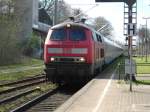 218 322-6 fhrt am 26.07.07 mit IC 2120 aus Frankfurt (M) Hbf in den Bf von Reinfeld ein. Der Zug hielt ein Paar Minuten und fuhr anschlieend weiter. Warum er hielt wei ich allerdings nicht.