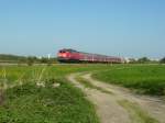 RE 32684 am 7.5.2008 bei Buchloe auf der Fahrt nach Memmingen