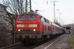 218 206-1 mit dem RE 12 nach Trier in Kln West am 03.01.09