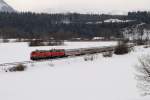 218 204 und 218 494 mit IC 2012 bei Stein im Allgu (10.03.2009)