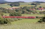 218 256 mit RE 352 am 13.06.2009 bei Arnschwang