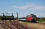 218 390 am 14.06.2009 mit RE 353 im Bahnhof Luitpoldhtte