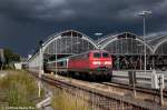 218 322-6 in Lbeck Hbf am 20.06.09 mit dem IC2121.