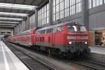 218 401-8 mit einem RE nach Mhldorf in Mnchen Hbf am 30.05.09