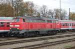 Dieses Lokportrait der 218 427-3 zeigt sie am 26.10.2009 im Ulmer Hbf.