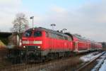 218 409-1 vor IRE 4234 von Lindau Hbf nach Stuttgart Hbf, Langenargen, 22.01.10