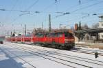 218 437 + 416 mit RB 27039 am 31.01.2010 am Heimeranplatz in Mnchen.