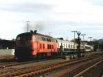 218 124-6 mit RB 3630 Bad Harzburg-Soltau auf Bahnhof Goslar am 17-10-1997.