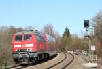 218 406-7 durchfhrt mit ihrem IRE den Hp Kehlen, 25.03.10