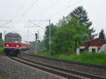 Der (BDER EXPRESS) von Hof nach Leipzig, geschoben von der 218 390-3. Hier in Neumark, am 28.05.10. 