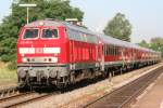 218 481 am 07.08.10 in Grenzach (meiner Heimat) mit Radlersonderzug von Basel nach Waldshut zur Tour de Lndle