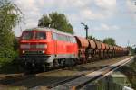 218 249-1 verlsst am 19.08.10 den Bahnhof Nieukerk in Richtung Kevelaer.