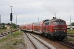 218 416 mit einer RB aus Mnchen in Mhldorf am 29.07.2010