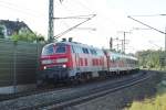 Am 15.09.2010 zieht 218 470-3 mit RE 14243 durch Lehrte nach Braunschweig.