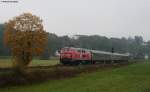 218 470-3 mit dem RE 36582(Marburg (Lahn)-Frankenberg (Eder)) bei Mnchhausen 23.10