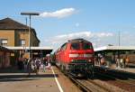 Mit dem verspteten IRE 4231 von Stuttgart nach Lindau erreicht die Ulmer 218 409 am 01.