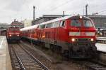 Die 218 464-6 und 218 461-2 in Mnchen Hbf am 02,08,10