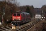 218 427-3 war am 05.01.11 im IRE-Dienst auf der Sdbahn unterwegs, Meckenbeuren