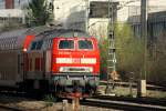 Die 218 466-1 hing am 05.04.2011 am RE nach Mhldorf.