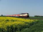 Die 218 105 auf dem Weg nach Bonn Hbf. Aufnahmedatum 21.April 2011