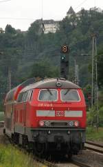 218 412 als Dienstfahrt am 24.6.11 in Bullay