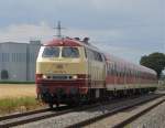 218 105 konnte man auch Heute (22.7.2011) wieder vor dem RB23 antreffen. Hier zu sehen kurz hinter Euskirchen auf dem Weg nach Bonn Hbf.