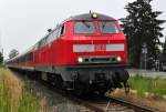 218 208-7 von Euskirchen nach Bonn, kurz nach der Ausfahrt von Odendorf - 04.07.2011