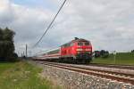 218 456 mit IC 2084 am 10.08.2011 bei Biessenhofen.