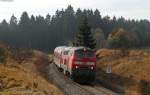 218 439-8 mit dem RE 22304 (Neustadt(Schwarzw)-Rottweil) bei Zollhaus 1.11.11