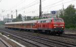 218 400 befrderte am 03.07.12 eine RB nach Mhldorf, fotografiert am Mnchner Heimeranplatz.