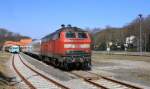 14.4.2013 Seebad Heringsdorf. IC 2427 mit 218 380 abgestellt