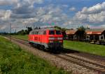 218 272 bei einer Lz-Fahrt am 21.05.2013 bei Plattling.