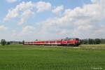 218 418 mit RB 27043 am 06.06.2013 bei Dorfen.