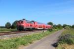 218 412-5 mit dem RE 18846 (Wissembourg - Mainz Hbf) bei Edesheim (Pfalz) am 16.06.13