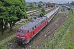 29.06.2013 Berlin, Warschauer Strae ; gegen 12.40 Uhr wird der CityNightLine von 218 834-0 nach der ersten Behandlung auf ein Abstellgleis im DB-Werk geschoben